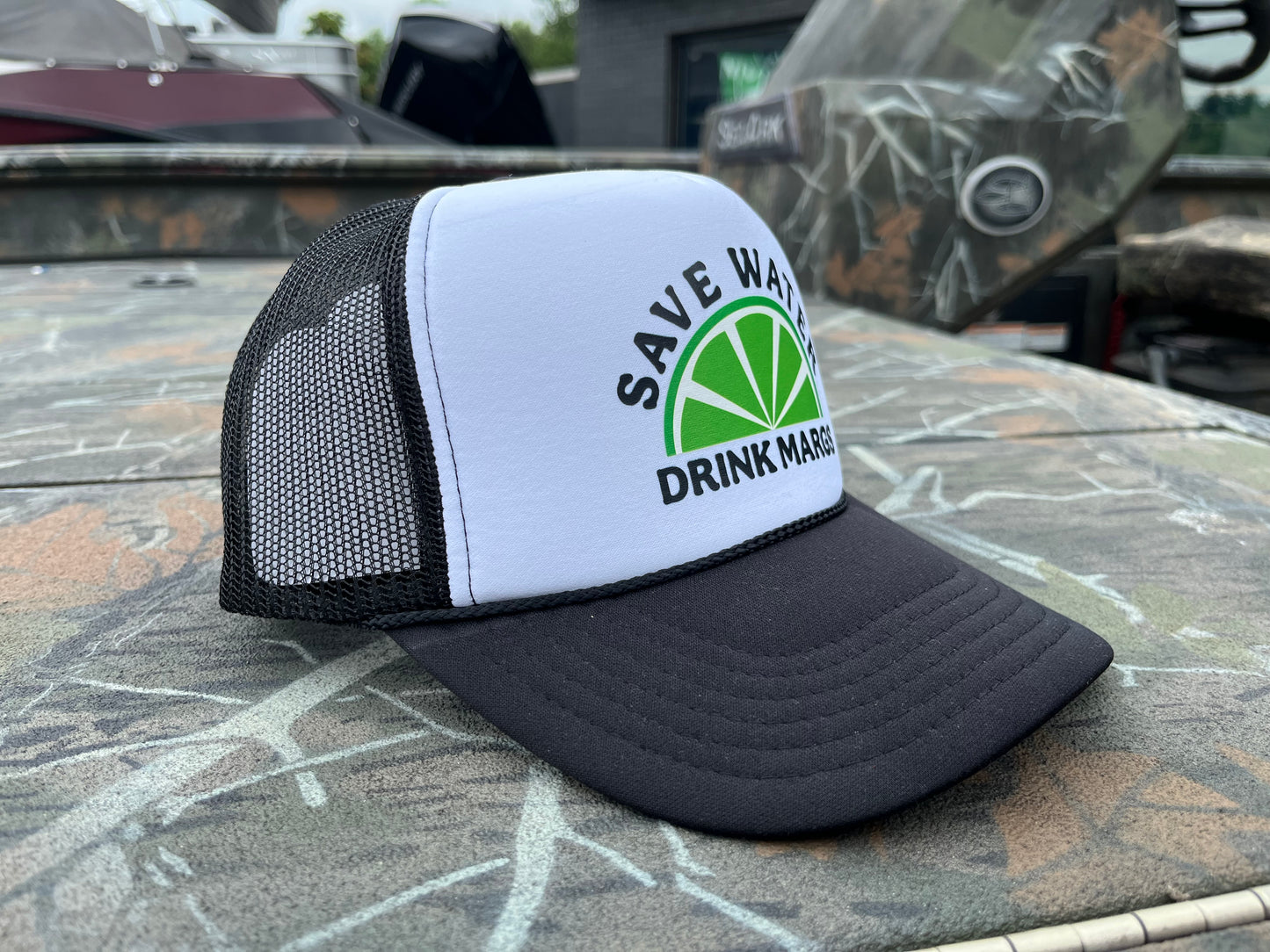 Katydid Save Water Drink Margs Foam Trucker Hat