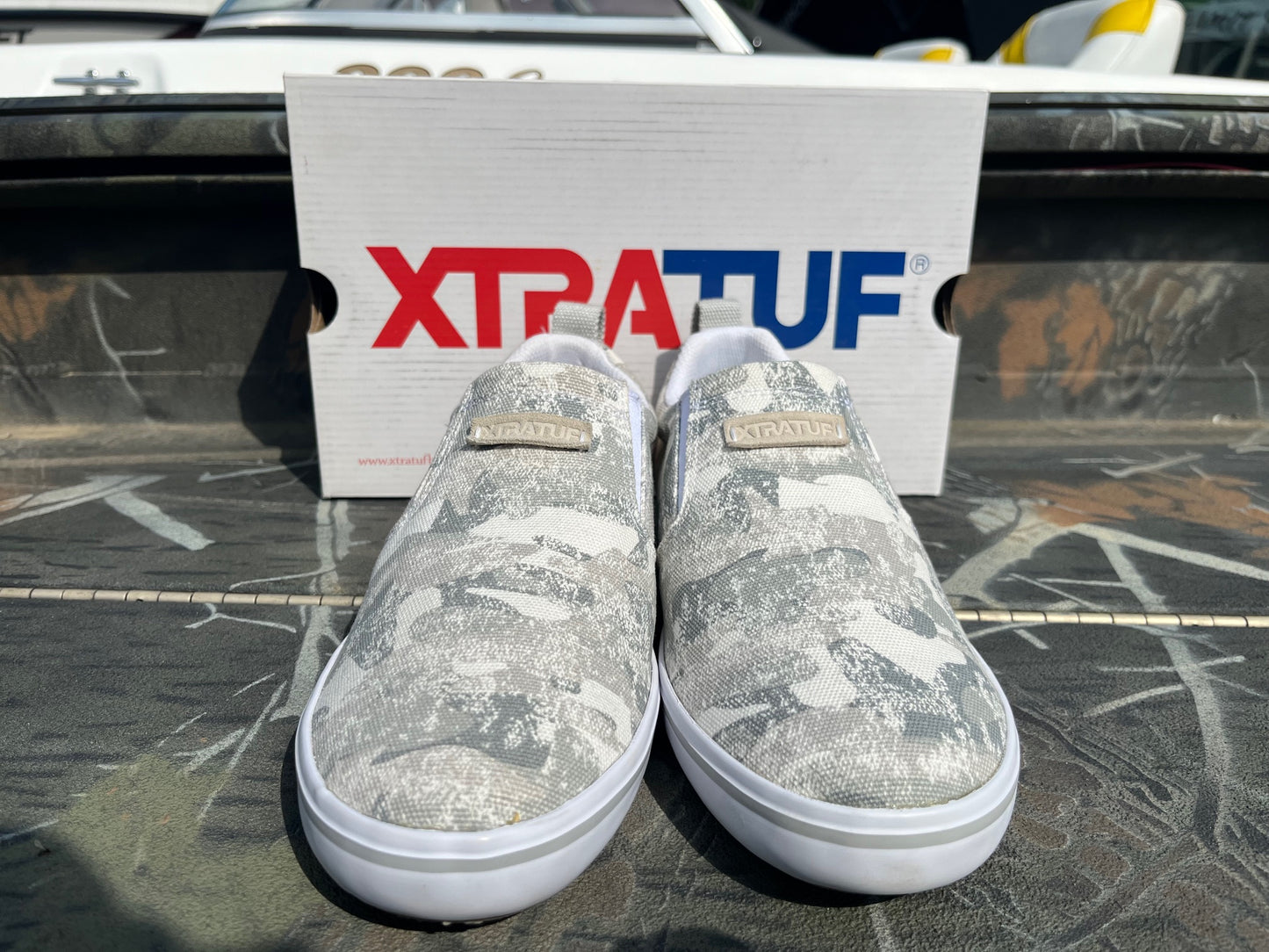 XtraTuf Women's Deck Shoe - Sharkbyte White Camo