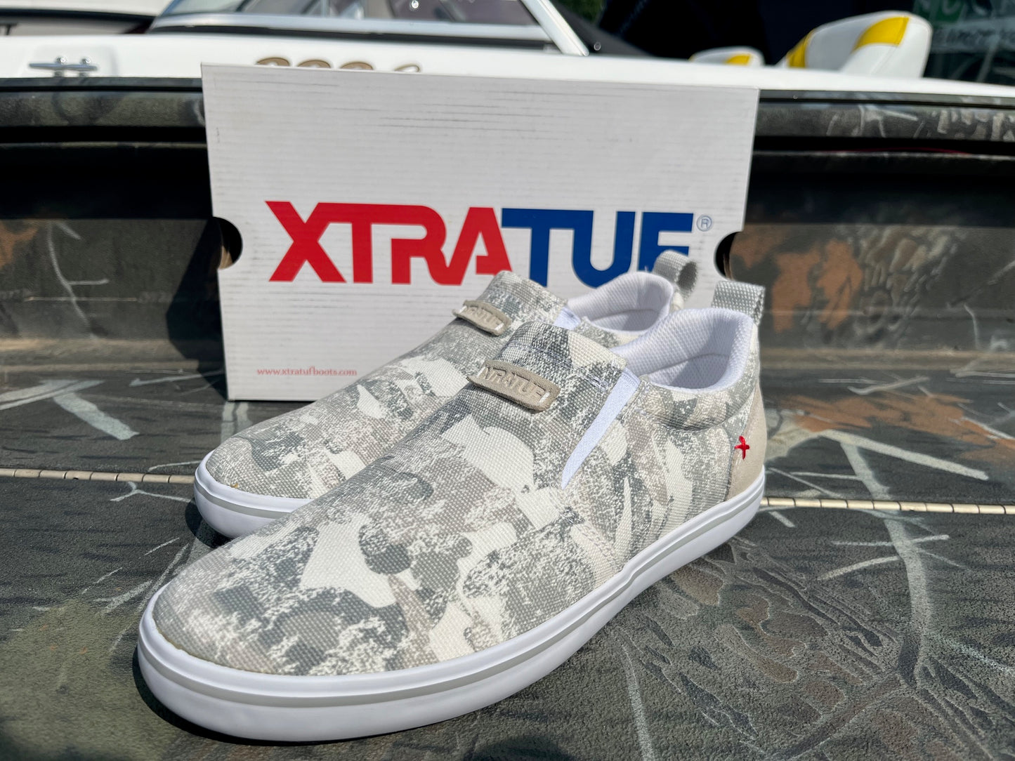 XtraTuf Women's Deck Shoe - Sharkbyte White Camo