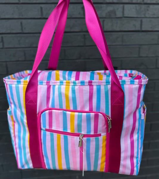 Katydid Multicolored Stripes Foldable Tote