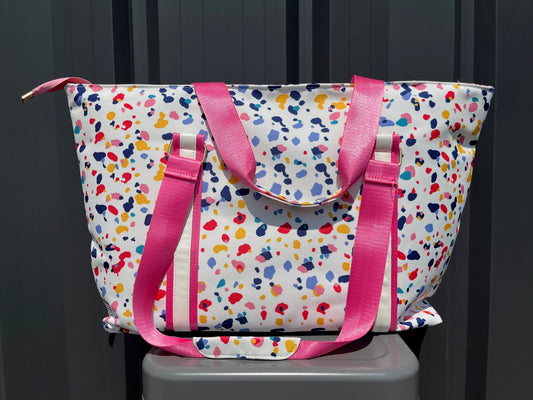 Katydid Rainbow Cheetah Weekender Bag